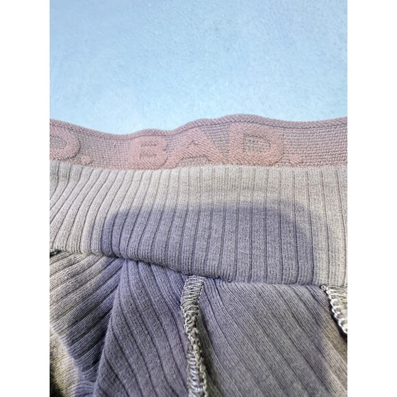 Bad society Club Dark Brown Ribbed Leggings Form Fit Y2K V Line XL Soft Comfy - Picture 12 of 12